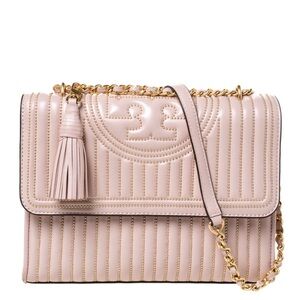 Tory Burch Pink Studded Mini Fleming Bag - Shoulder bag